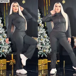 Conjunto de enguatada y pantaloneta negro