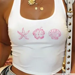 Top ajustado con estampado