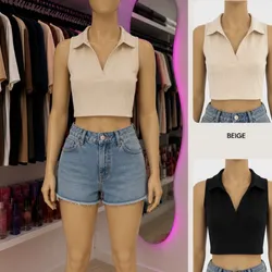Top corto de cuello 