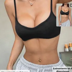 Top corto negro