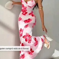 Vestido flores rosado