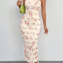 Vestido largo de flores