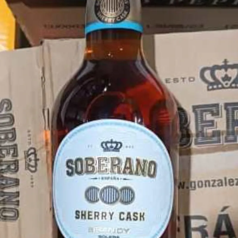 Brandy SOBERANO Solera 36%Alc. 3/Caja