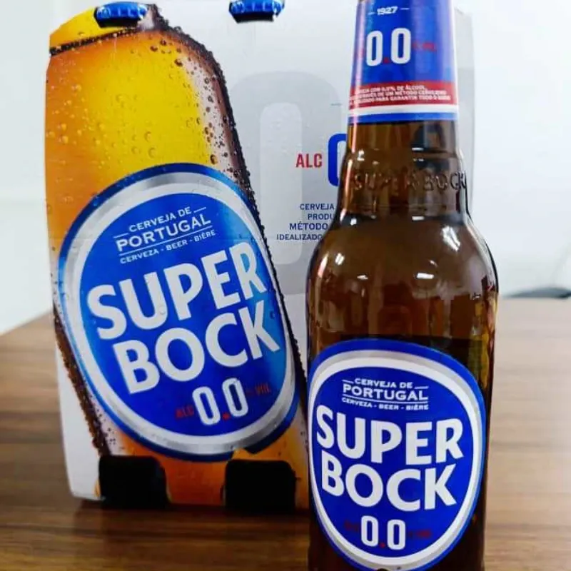 Cerveza Súper Bock Lager sin Alcohol 0.0 24u/Caja