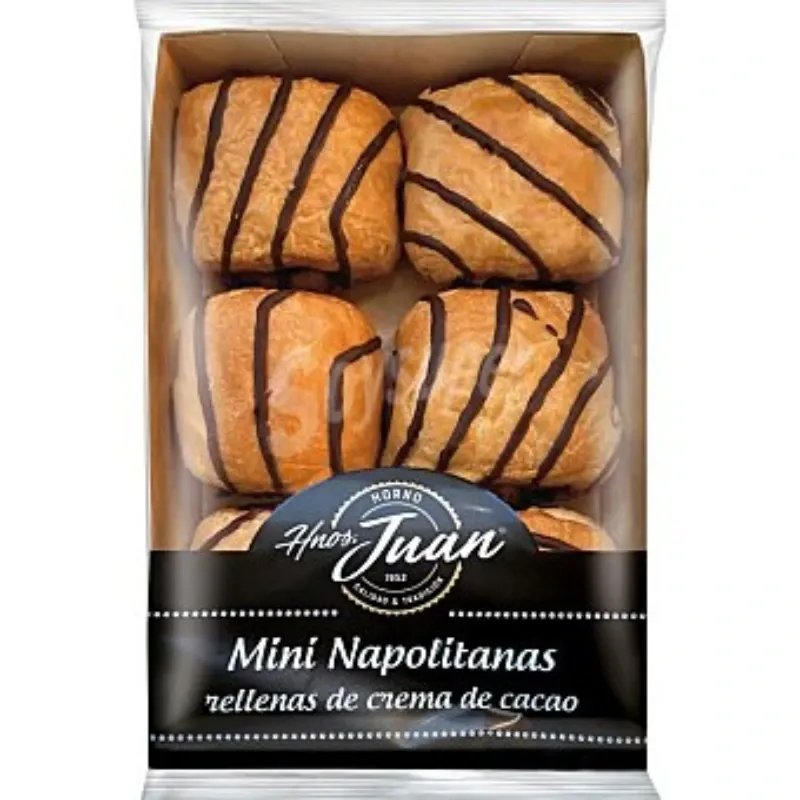 Hnos Juan Mini Napolitanas Rellenas de Cacao Congelado