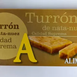 Turrón Nata-Nuez ALIMERKA 250g 12/Caja