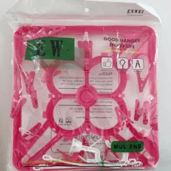 "COLGADOR P/ ROPA 34X34CM VERDE,TURQUESA,FUCSIA"