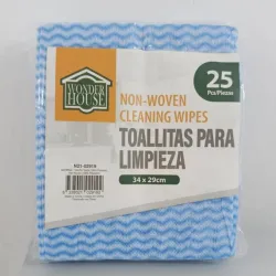 PAÑOS P/ LIMPIEZA 25PZAS AZUL/BLANCO