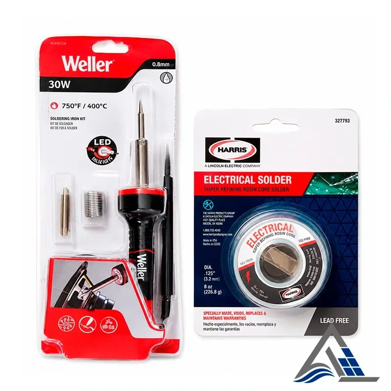 Cautín Weller 30W y estaño de soldadura Harrys