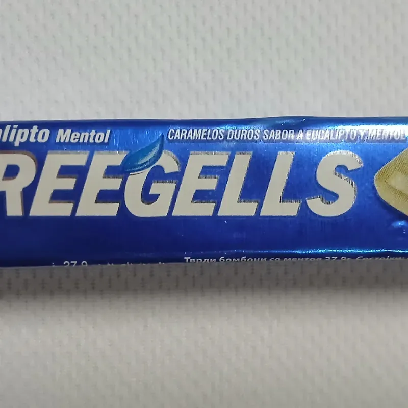 Caramelo Freegells sabor eucalipto y menta