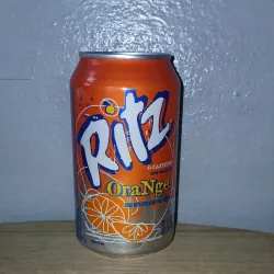 Refresco gaseado Ritz sabor naranja, 355 ml.