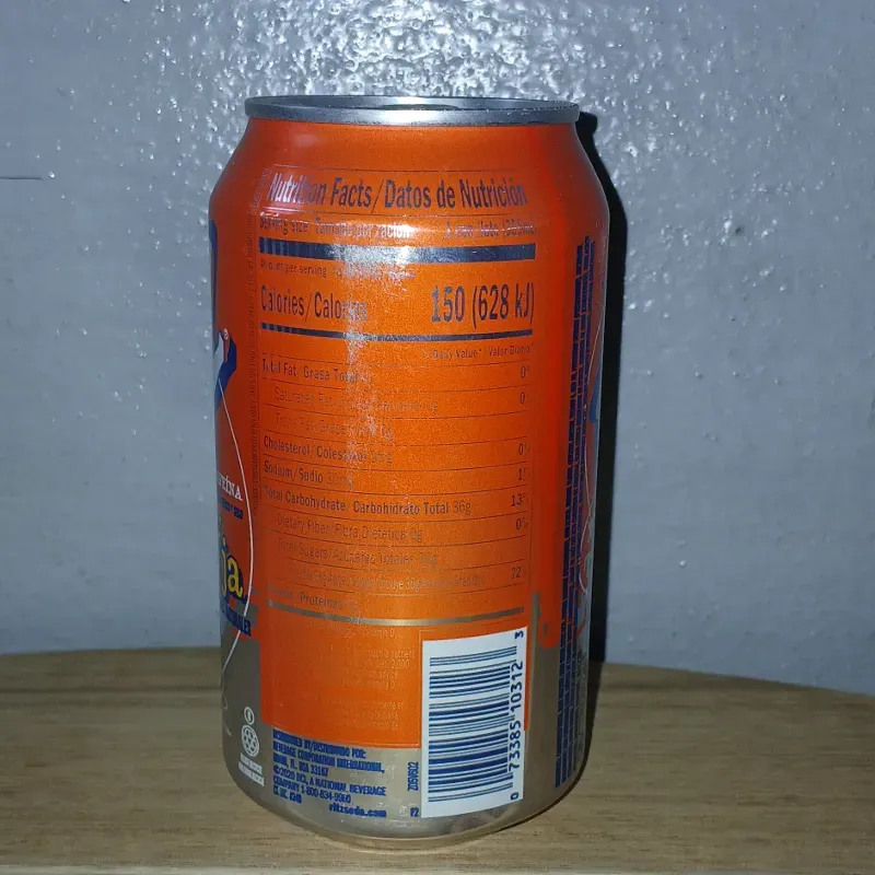 Refresco gaseado sabor naranja