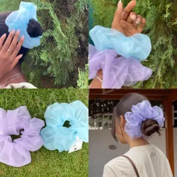 *Maxi Scrunchie de Organza* 🩵💜
