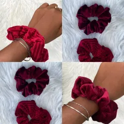 *Maxi Scrunchie de Terciopelo Rojo*