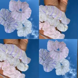 *Mini Scrunchies de Colores* 🩷🤍💜