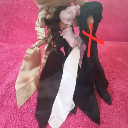Felpas scrunchies de satin con coleteros