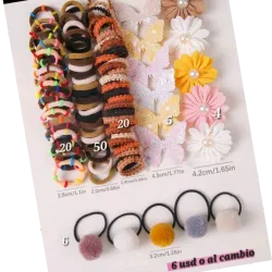 Set de 105 piezas de accesorios para el cabello