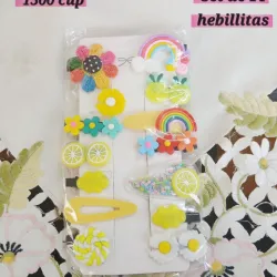 Set de 14 hebillitas para el cabello de las nenas