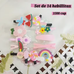 Set de 14 Hebillitas para las nenas