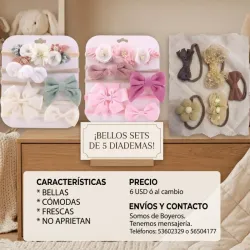 Set de 5 diademas de bebés