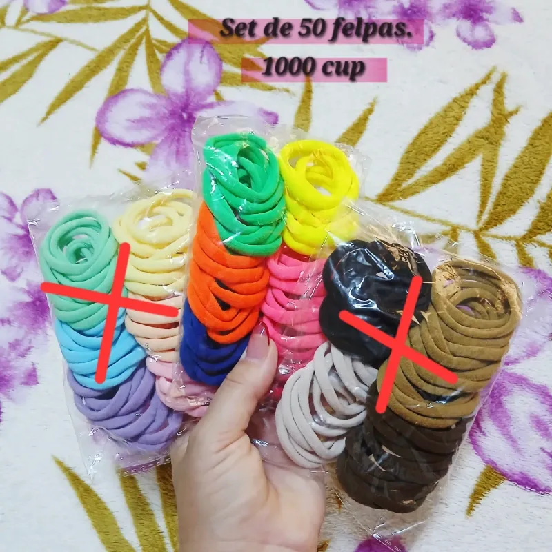 Set de 50 felpas para el cabello