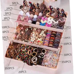 Set de 829 piezas de accesorios para el cabello