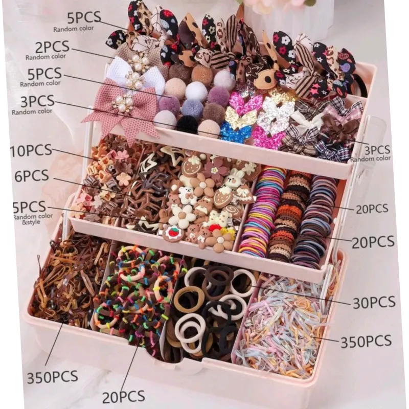 Set de 829 piezas de accesorios para el cabello