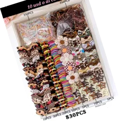 Set de 830 piezas de accesorios para el cabello