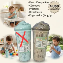 Vasos con pitillo para niñas