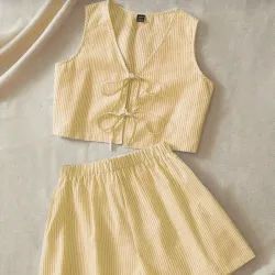 Conjunto de rayita amarillo