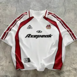 Pullover blanco y rojo axepeak