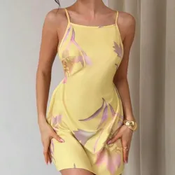 Vestido amarillo de flores