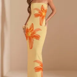 Vestido amarillo floral