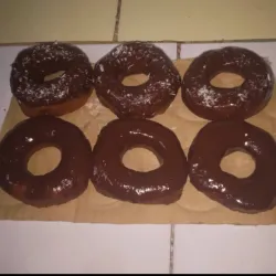 Donas con cobertura de chocolate 