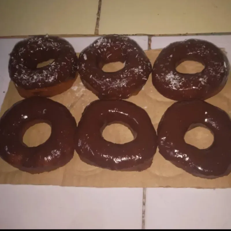 Donas con cobertura de chocolate 