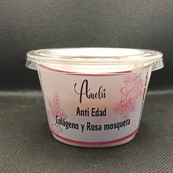 Crema anti edad de colágeno y aceite esencial de rosa mosqueta 