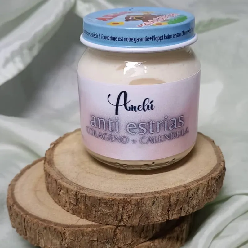 Crema anti estrías de colageno y aceite de caléndula 