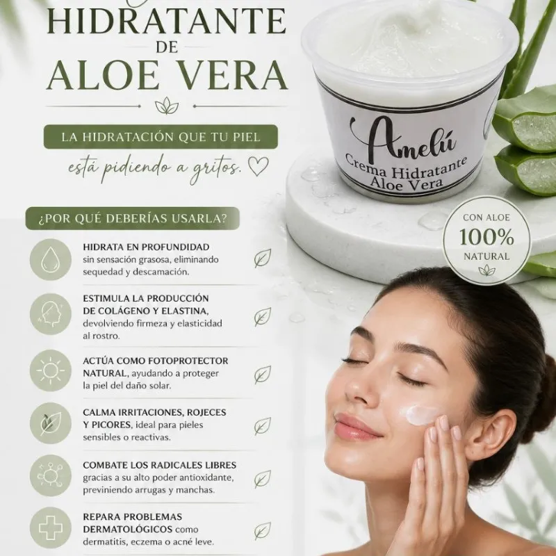 Crema Hidratante de Aloe Vera