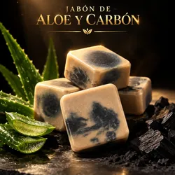 Jabón aloe & carbón activado ❤️