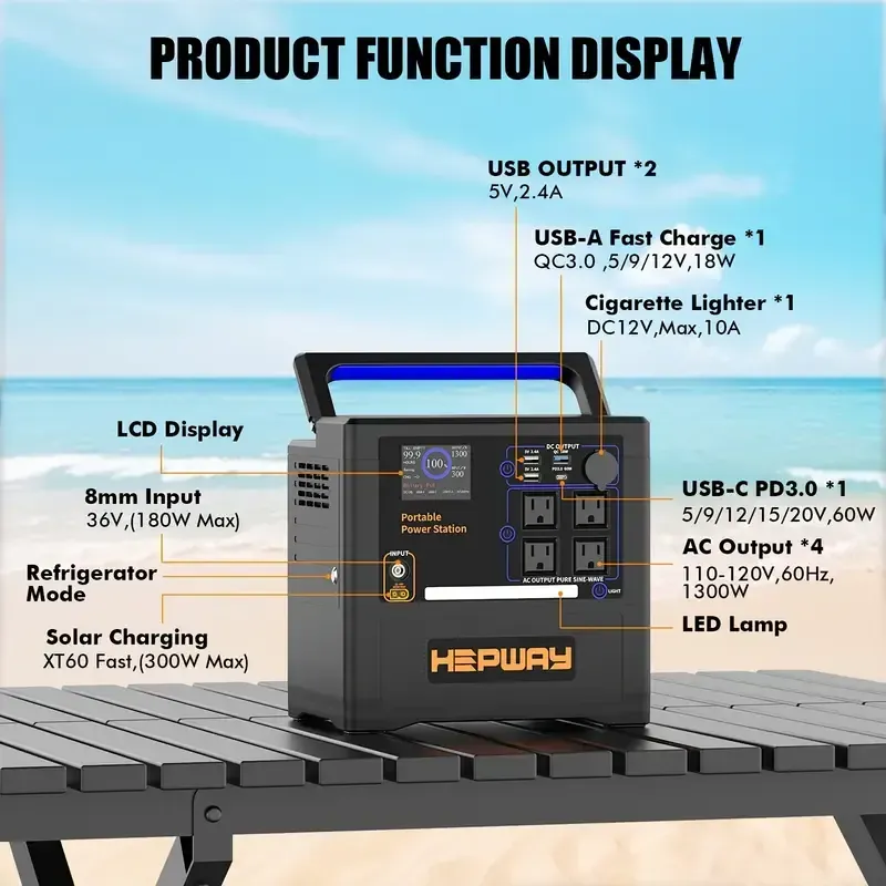Estación Energía HEPWAY 1300W/1154WH