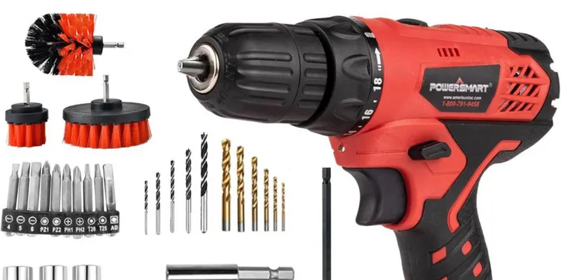 Set PowerSmart Taladro/Destornillador Inalámbricos Recargables 