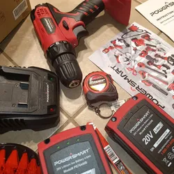 Set PowerSmart Taladro/Destornillador Inalámbricos Recargables 