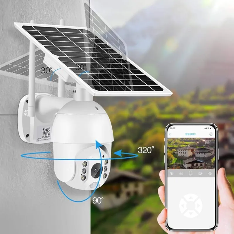 Set  TBI pro Camara Vigilancia con Panel Solar 