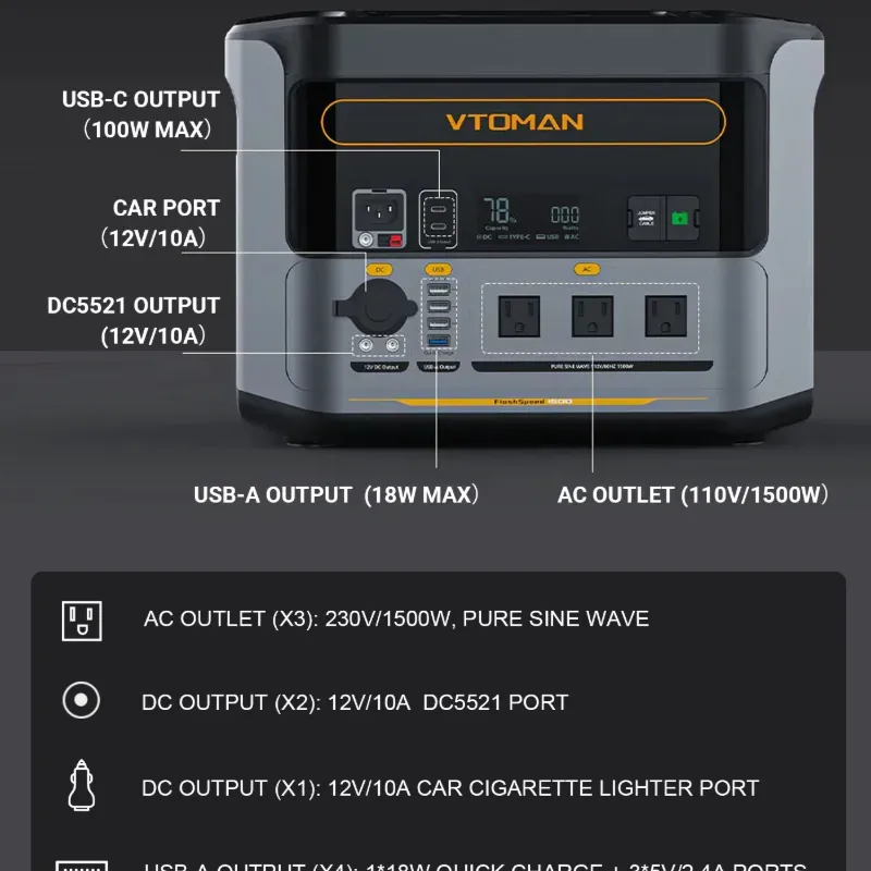 VTOMAN Flash speed 1500/1548WH
