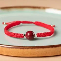 Pulsera tejida con cuarzo