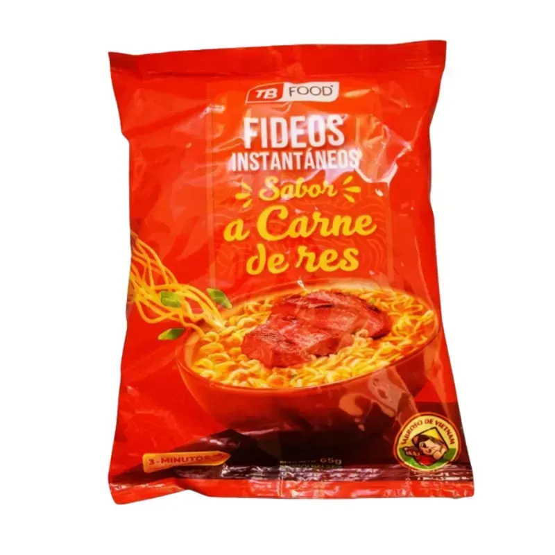 🍜 Fideos Instantáneos TB Food – Sabor a Carne de Res (65 g)