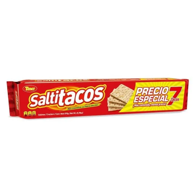 Galletas Saladas Zony Saltitacos – 975 g (7 Tacos)