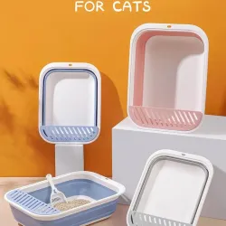 Arenero pequeño portable para gatos