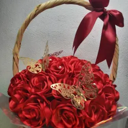 Cesta de flores eternas 