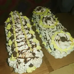 brazo gitano masa y relleno de  chocolate 